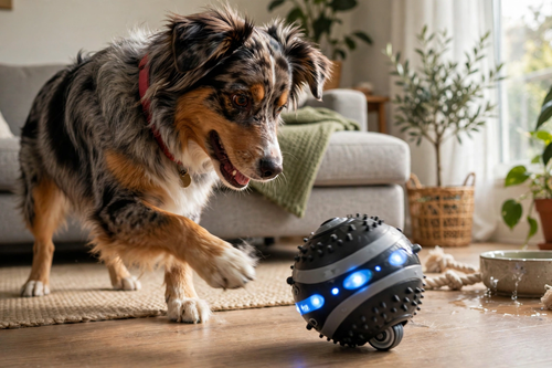 Interactive smart ball for dogs and cats