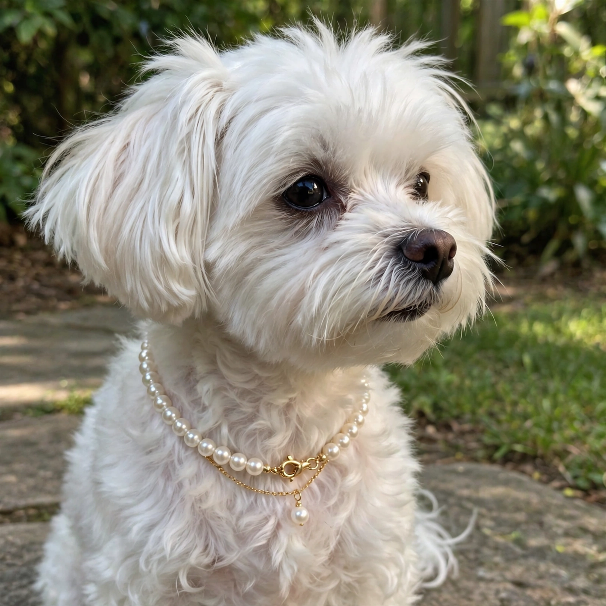 Collier de perles pour chien et chat — bijou élégant