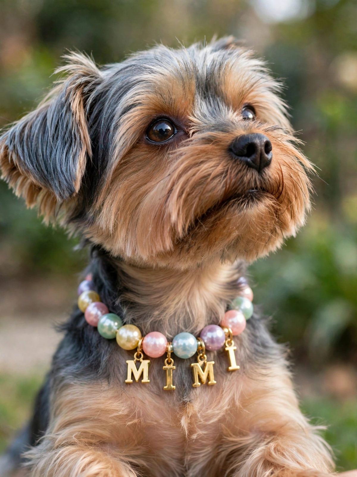 Collier de perles à lettres personnalisable