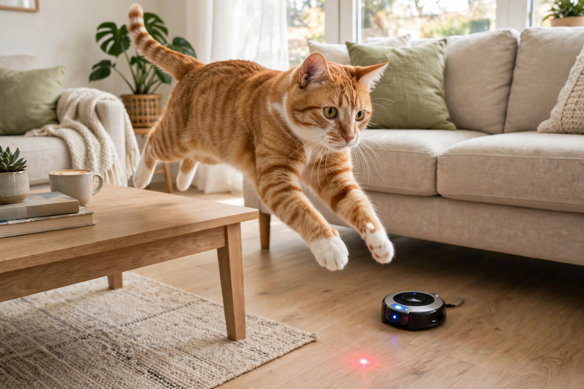 Jouet laser automatique rechargeable pour chat